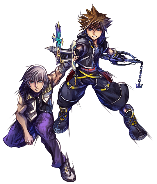 Fileillustrated Kh Ii Sora And Riku Ex Artwork Khuxpng Kingdom