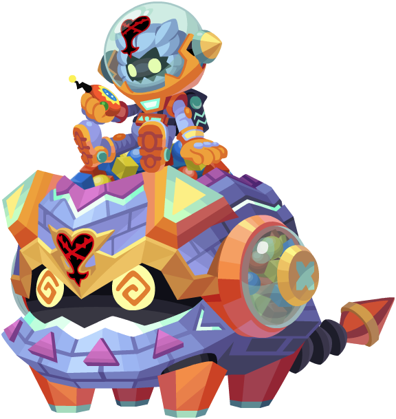 The Gummi Adventurer<span style="font-weight: normal">&#32;(<span class="t_nihongo_kanji" style="white-space:nowrap" lang="ja" xml:lang="ja">グミアドベンチャラー</span><span class="t_nihongo_comma" style="display:none">,</span>&#32;<i>Gumi Adobencharā</i><span class="t_nihongo_help noprint"><sup><span class="t_nihongo_icon" style="color: #00e; font: bold 80% sans-serif; text-decoration: none; padding: 0 .1em;">?</span></sup></span>)</span> Heartless from the Union Cross campaign in February 2021.