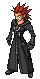 Axel's full-body sprite from Kingdom Hearts Chain of Memories.