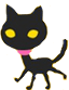 A Halloween-themed avatar of a black cat for Kingdom Hearts Mobile.