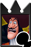 Sprite of the Captain Hook card from Kingdom Hearts Re:Chain of Memories.