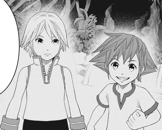 File:Young Sora and Riku KHIII Manga.png