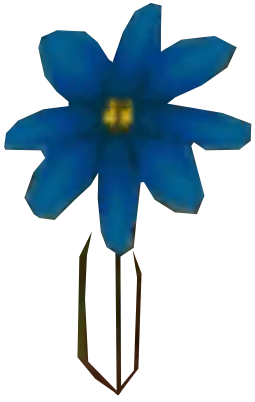 Image of blue flower in Lotus Forest. Mission 51.