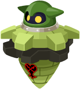 The Green Gearbit (グリーンギアビット, Gurīn Giabitto?) Heartless that is found in Cy-Bug Sector quest 889 and onwards.