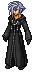 A sprite of Zexion from Kingdom Hearts Chain of Memories.
