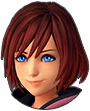 Kairi's party member sprite in Kingdom Hearts III.