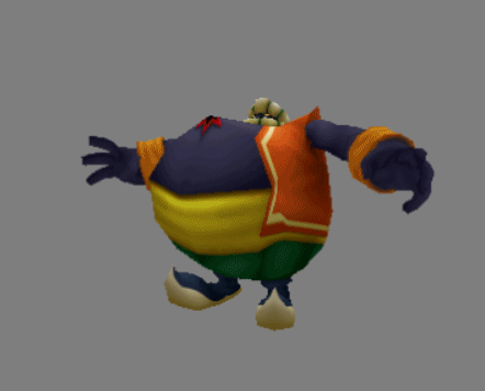 Unused Fat Bandit animation in Kingdom Hearts.