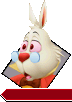 Normal talk sprite of the White Rabbit in Kingdom Hearts 358/2 Days.
