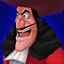 Captain Hook's second Attack Card portrait in Kingdom Hearts Re:Chain of Memories.