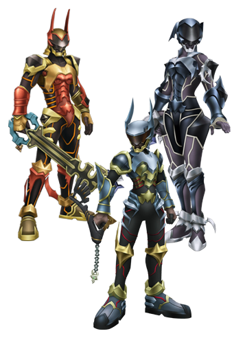 File:Terra, Aqua, And Ven's Armors KHBBS.png - Kingdom Hearts Wiki, The ...