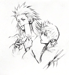 File:Axel & Roxas (20th Anniversary) Sketch 02.png