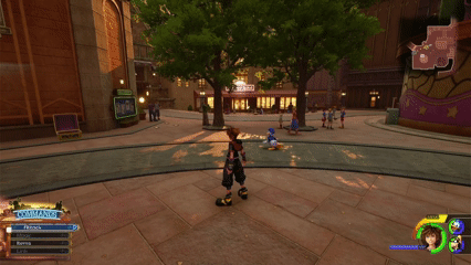 Sora using Dodge Roll in Kingdom Hearts 3