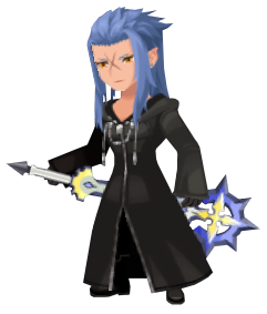 Saïx, as seen during the data rematch fight of the New Organization XIII Event in July 2018.