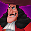 Captain Hook's third Attack Card portrait in Kingdom Hearts Re:Chain of Memories.