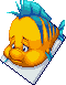 Flounder's talk sprite from Kingdom Hearts Chain of Memories.