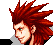 Axel's battle sprite that shows him with darker shade of his hair.