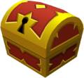 A small chest as it appears in Dive to the Heart, Twilight Town, Mysterious Tower, Radiant Garden, Land of Departure, Realm of Darkness, and Traverse Town.