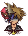 Sora's Halloween Town sprite when he is in critical condition during Master Form.