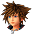Unused idle sprite of Sora not in combat as a party member in Re Mind.