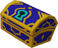 A blue chest as it appears in Traverse Town and Twilight Town