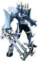 Thomas's Keyblade Armor, or the No Heart as he liked to call it. notice the Nobody insignia, Xemnas used the sign on Thomas's Keyblade Armor as the Nobody Insignia.