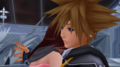 Sora reunites with Kairi in The World That Never Was.