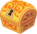 A large orange chest as it appears Kingdom Hearts χ