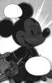 Mickey Mouse as he appears in the Kingdom Hearts manga.