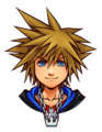 Sora's normal sprite in his Kingdom Hearts clothes.