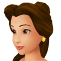 Belle's ball gown journal portrait in Kingdom Hearts HD 2.5 ReMIX.