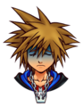 Sora's sprite in his Kingdom Hearts clothes when he is in critical condition.