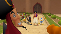 Aladdin and the other confront Jafar
