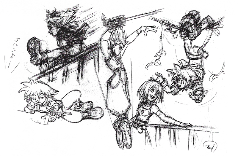 File:Sora, Riku, and Kairi (Concept Art 4).png