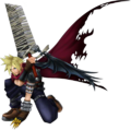 Cloud as he appears wearing his Kingdom Hearts attire in Dissidia 012 Final Fantasy.Love it