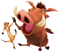 Timon and Pumbaa render from Kingdom Hearts Melody of Memory.