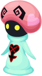The Pink Agaricus (ピンクアガリクス, Pinku Agarikusu?) Heartless that was introduced in a Cross event in November 2017.