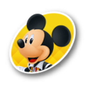 Mickey's sprite in his Kingdom Hearts II outfit.