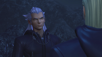 Ansem questions his "master" about the whereabouts of Subject X.