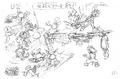 Concept art of Riku, Kairi, and Sora in battle.
