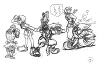 Sora, Riku, and Kairi (Concept Art 3).png