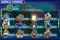 The world map in Sora's story in Kingdom Hearts Chain of Memories.