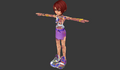 Kairi leftover render from Kingdom Hearts 3D Demo in Kingdom Hearts Birth by Sleep Final Mix's data.