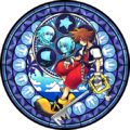 Alternative center, collage of Sora's second station from Kingdom Hearts II and his station from Kingdom Hearts Birth by Sleep.