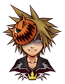Sora's normal sprite when visiting Halloween Town.
