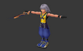 Riku leftover render from Kingdom Hearts 3D Demo in Kingdom Hearts Birth by Sleep Final Mix's data.