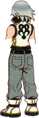 Artwork of the back of Riku's new outfit.