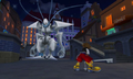 Sora faces a Twilight Thorn in the Second District of Traverse Town, which does not happen.