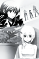 Xion and Naminé in the White Room, in an illustration from the third volume of the Kingdom Hearts 358/2 Days novel.