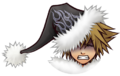 Sora's Christmas Town sprite when he takes damage during Wisdom Form.