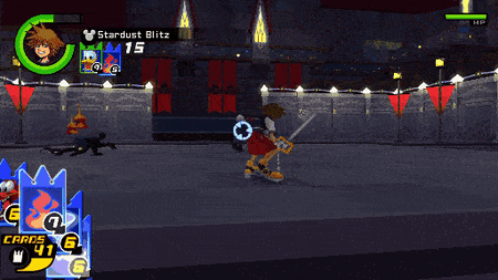 Stardust Blitz being used in Traverse Town